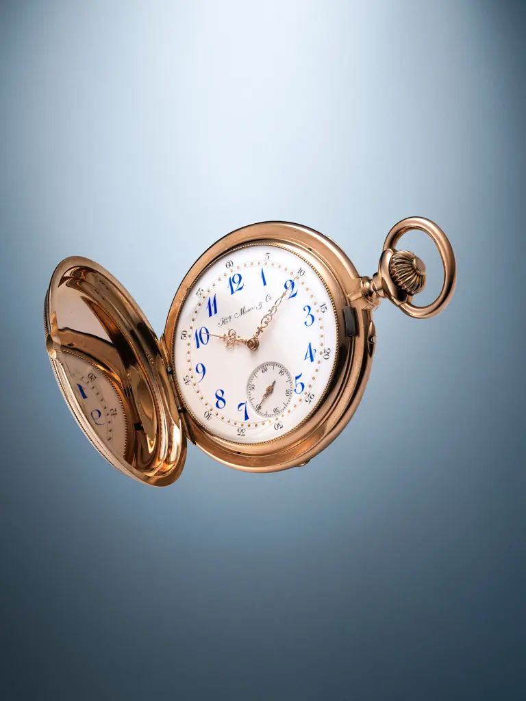H. Moser & Cie Gold Pocket Watch Image 1++